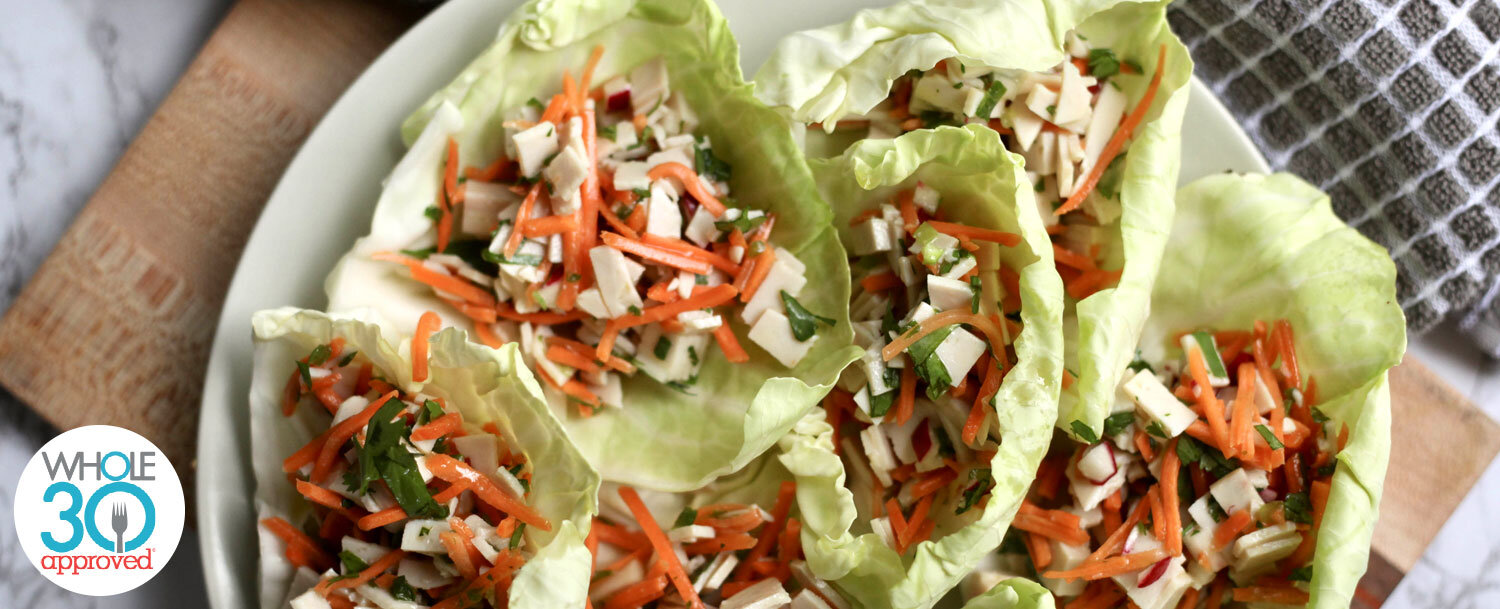 Recipes - Turkey Cabbage Cup Party Platter - Applegate
