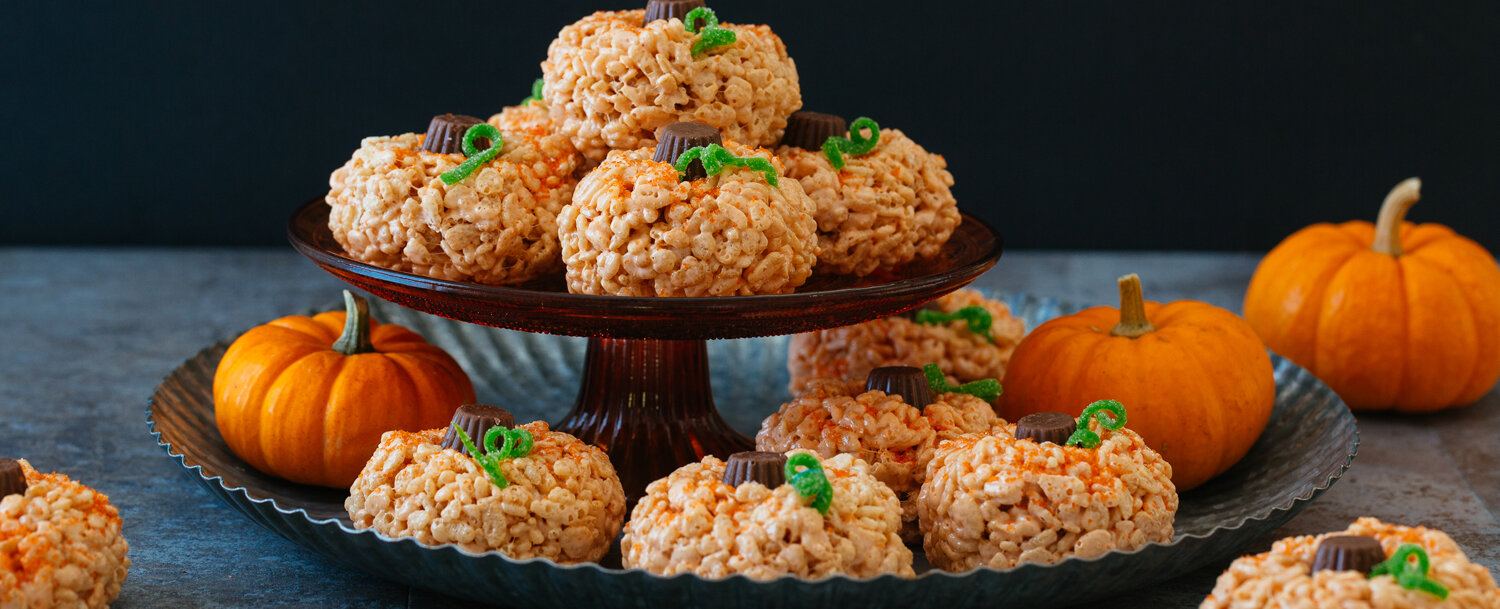 Recipes - Pumpkin-Shaped Crisped Rice Treats - Applegate