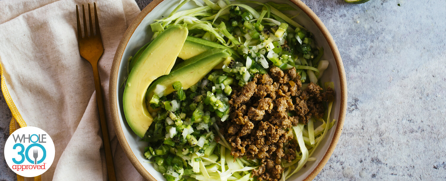 Recipes - Whole30 Green Goodness Turkey Taco Bowls - Applegate
