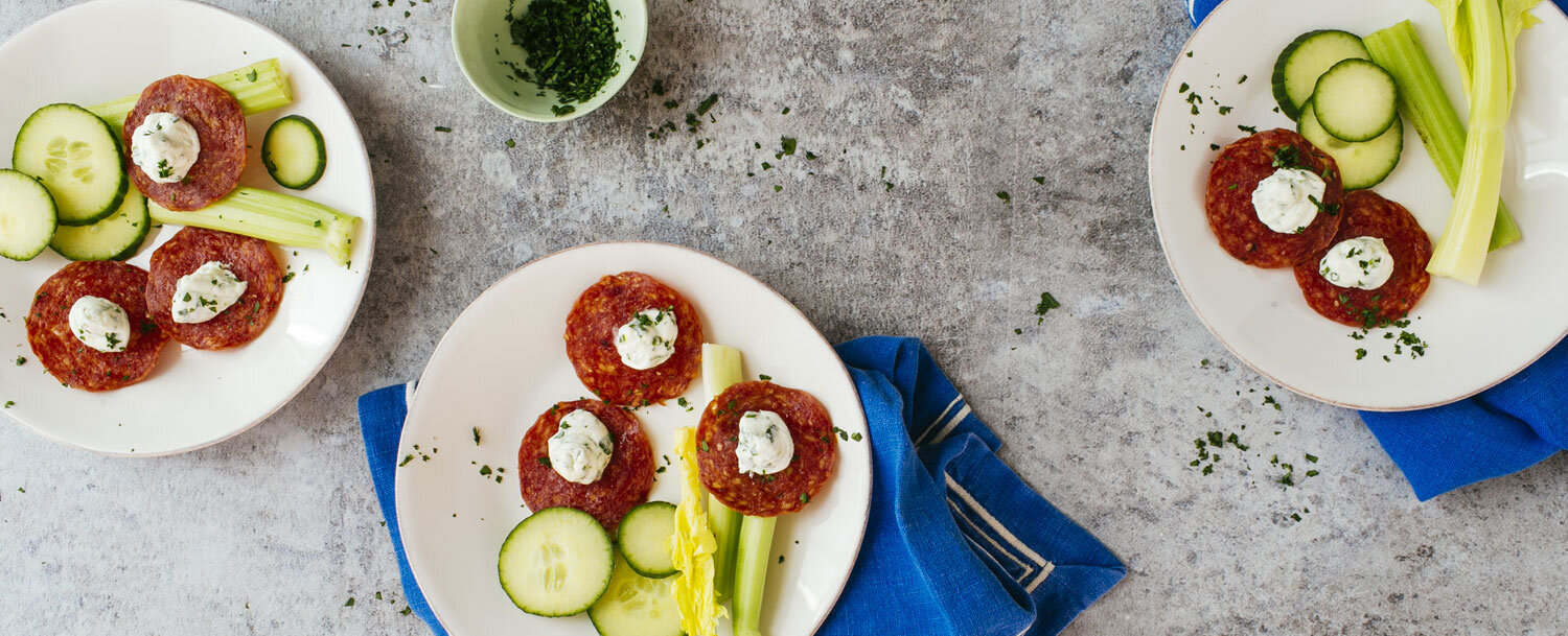 Recipes - Crispy Genoa Chips with Herb and Goat Cheese Dip - Applegate