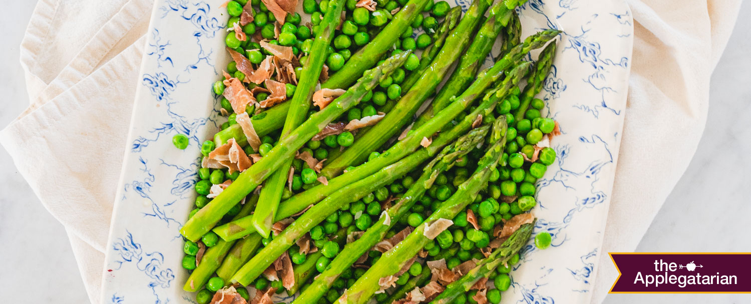 Recipes Asparagus and Peas with Prosciutto Applegate