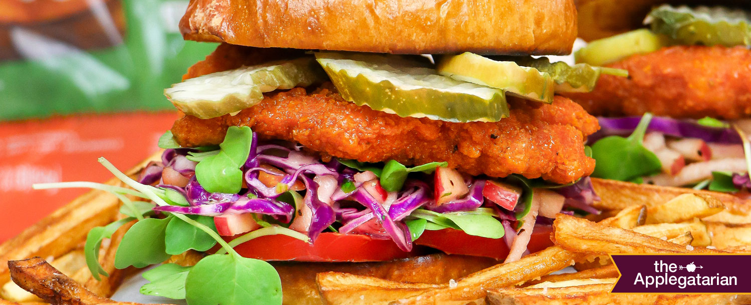 Recipes - Hot Honey Spicy Chicken Sandwich with Apple Slaw and Microgreens - Applegate