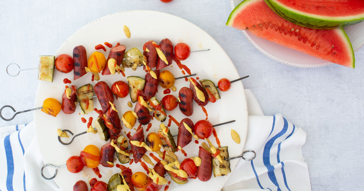 Recipes - Hot Dog Skewers - Applegate