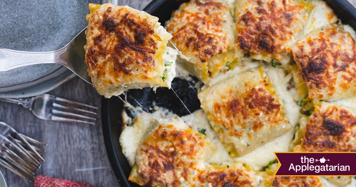 Recipes - Lasagna Rolls with Chicken, Bacon and Garlic Alfredo Sauce Recipe  - Applegate