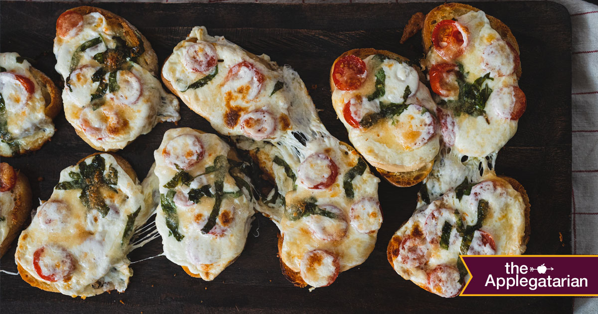Recipes - Four Cheese and Tomato Bruchetta - Applegate