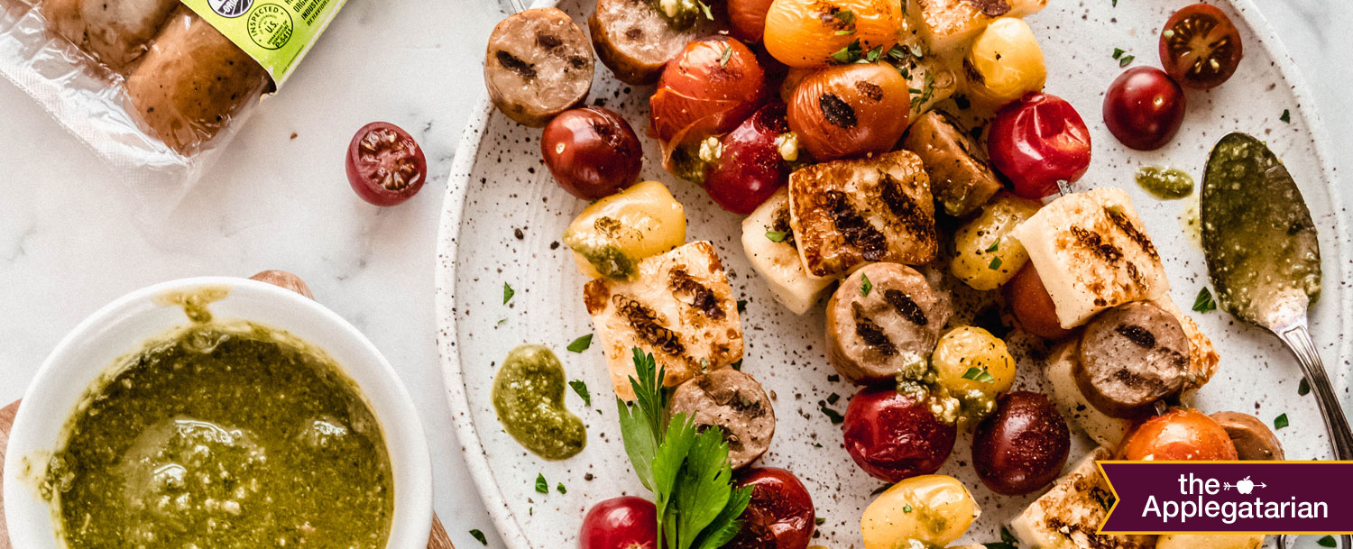 Recipes - Chicken and Apple Sausage Skewers - Applegate