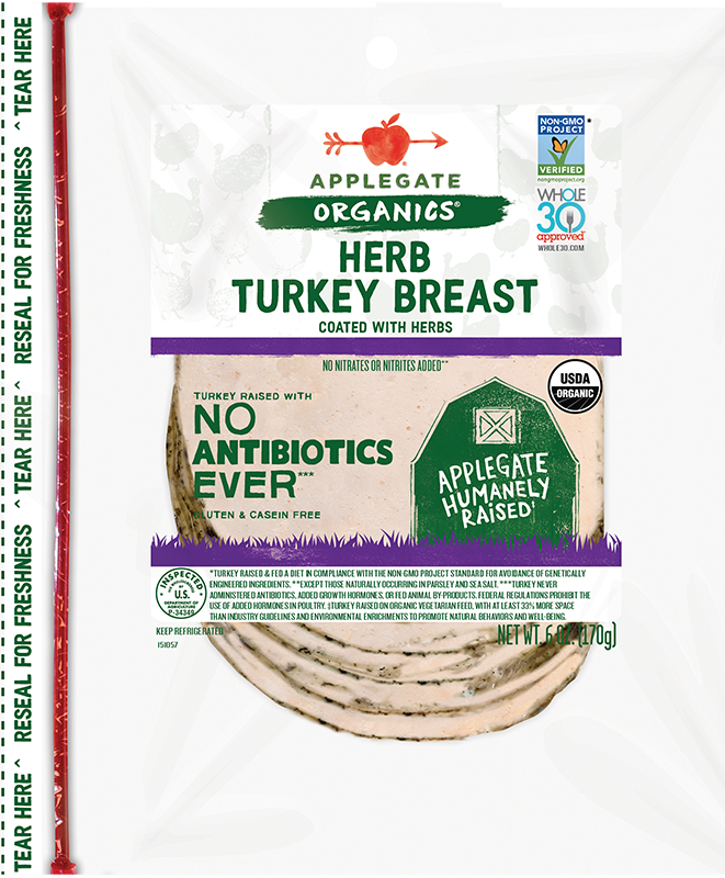 Products - Deli Meat - Organic Herb Turkey Breast - Applegate