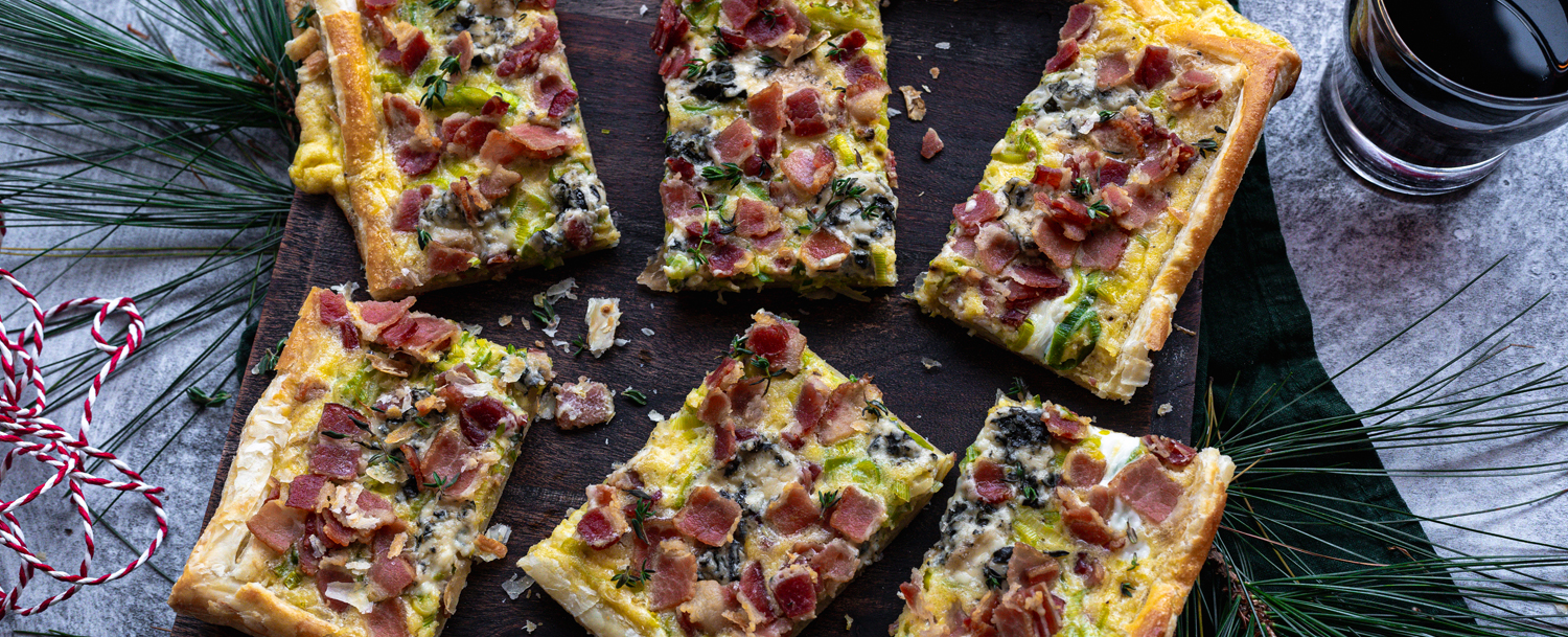 Recipes - Bacon, Leek and Blue Cheese Tart - Applegate