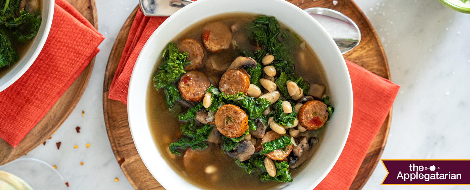 Recipes - Chicken Sausage, Kale, and White Bean Soup: A Cozy Creation | The Applegatarian Holiday 20