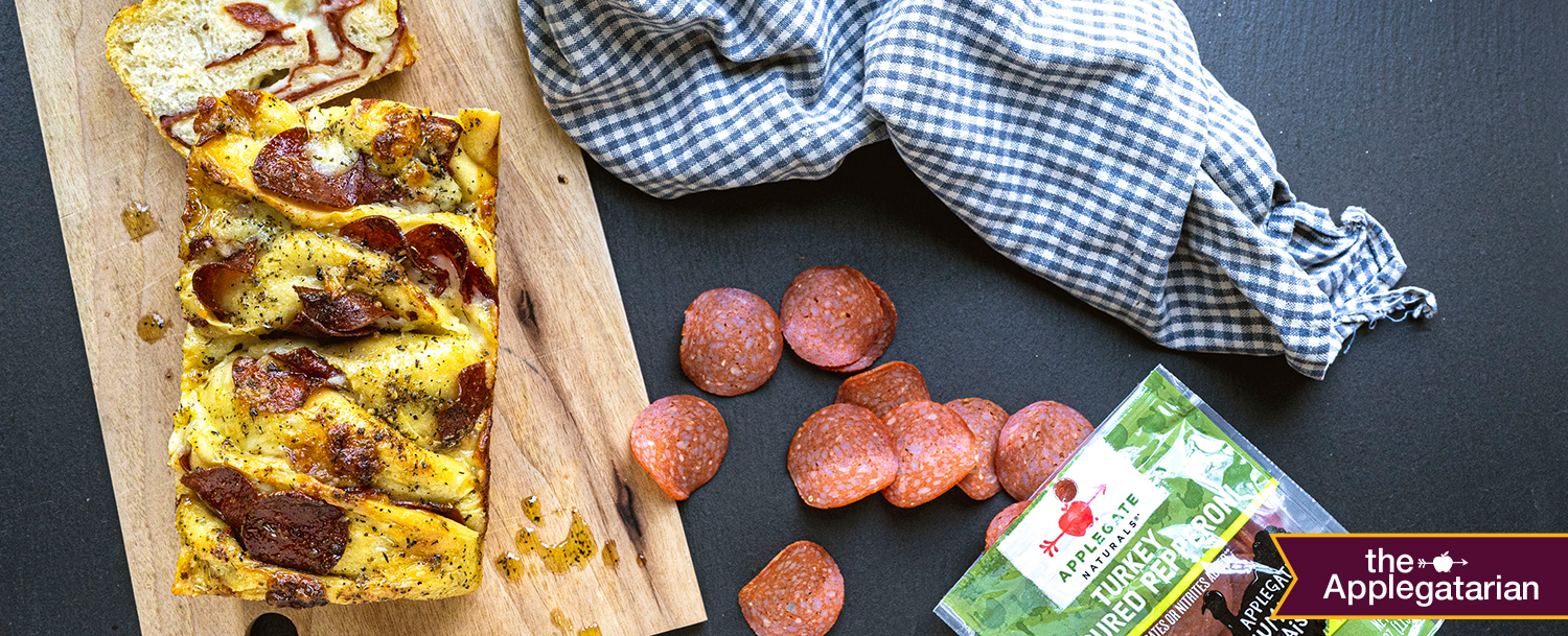 Recipes - Pepperoni Twist Bread Recipe | The Applegatarian Holiday 2023 - Applegate