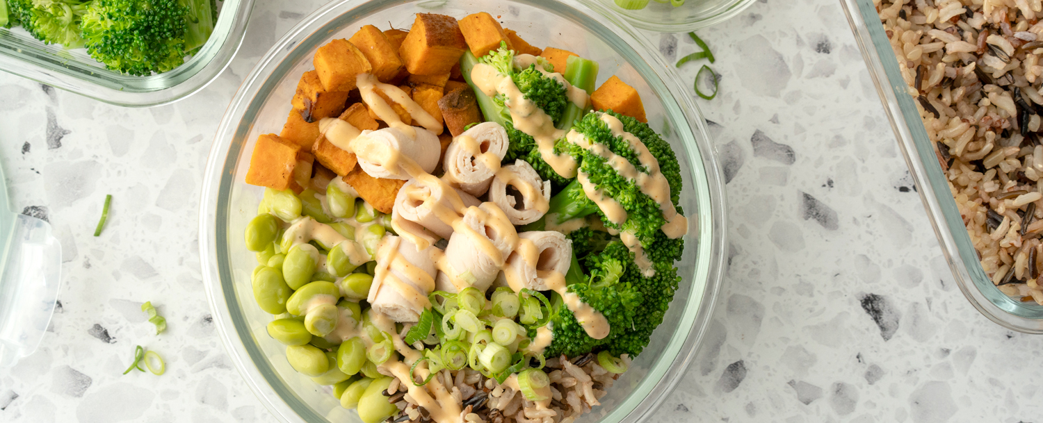 Recipes - Veggie Rice Bowl with Turkey & Yum Yum Sauce | Quick & Customizable Lunch - Applegate