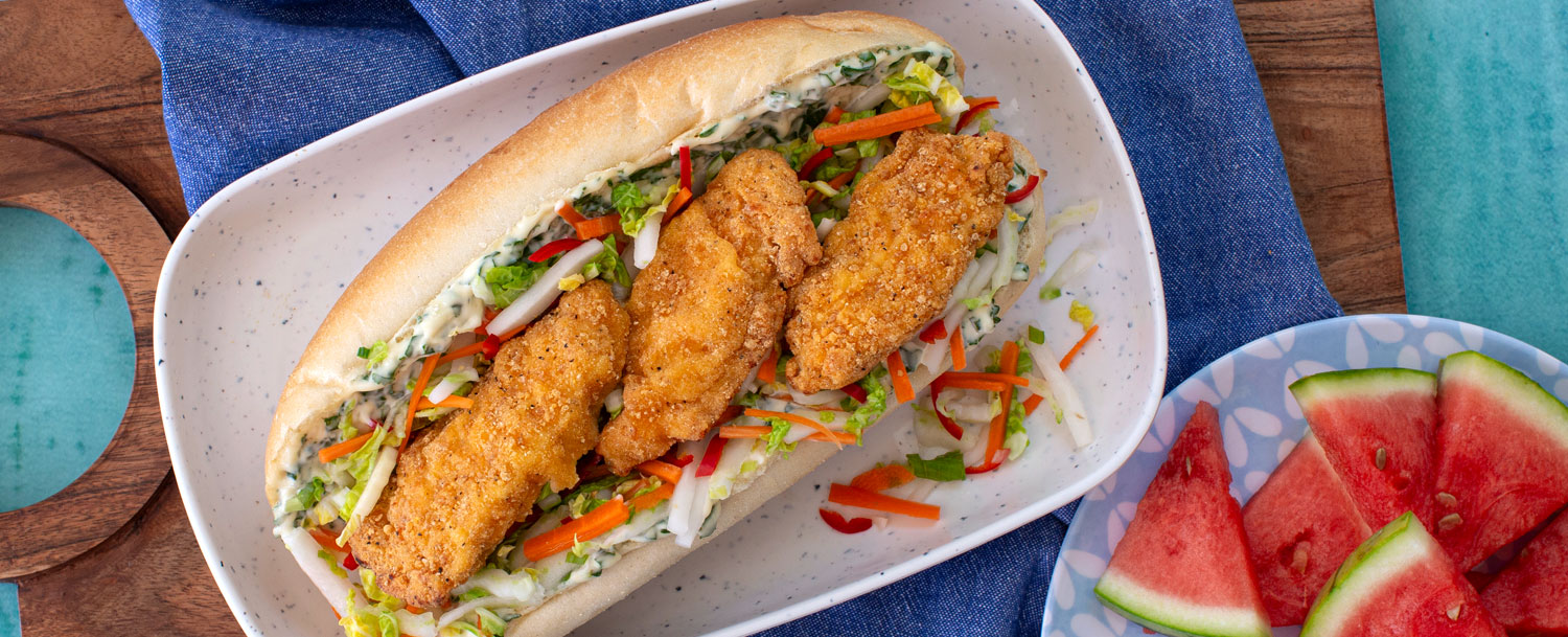 Recipes - APPLEGATE® | Crunchy Chicken Sandwich with Herbed Mayo and Slaw Recipe - Applegate